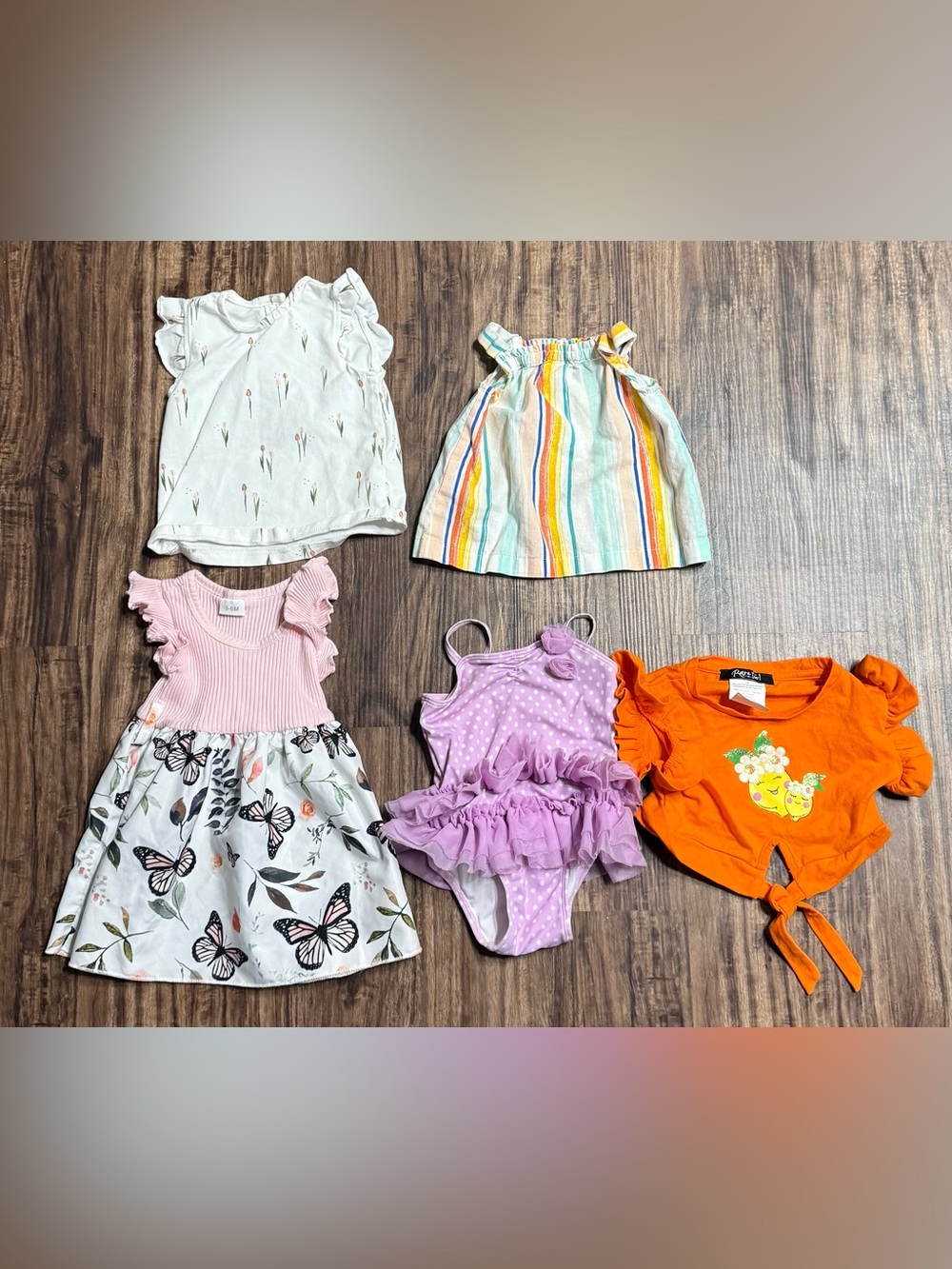 3-6 Months Girls Clothing Bundle Baby Infant Shirts Dress Swimsuit